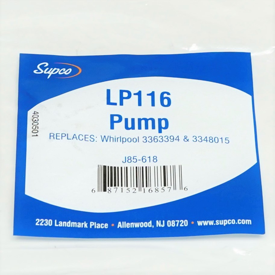 Washer Drain Pump for WP3363394 Whirlpool Kenmore Roper Estate Kitchenaid