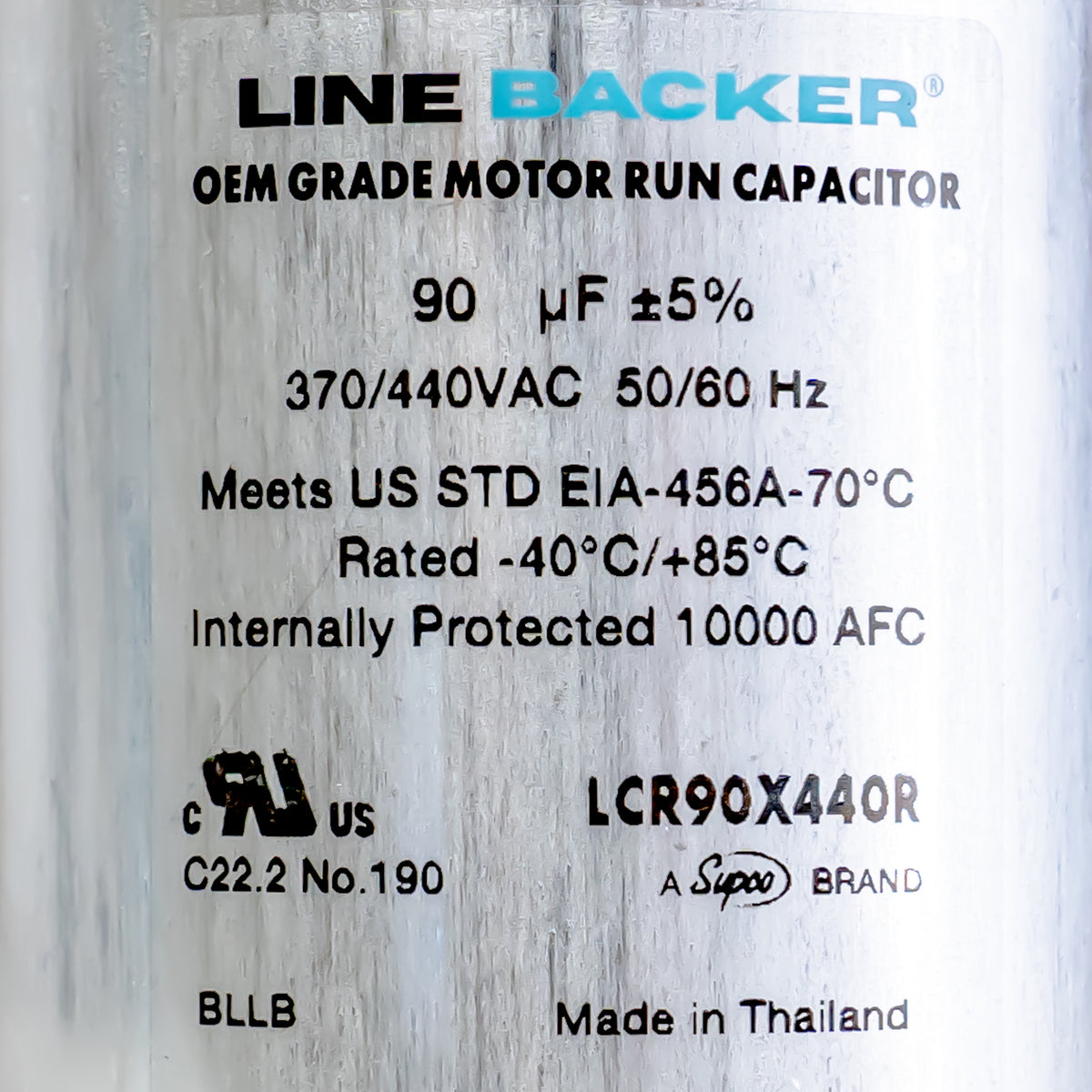 Supco Capacitor Oval Run 90 uf mfd 370/440 Volts for HVAC Motors