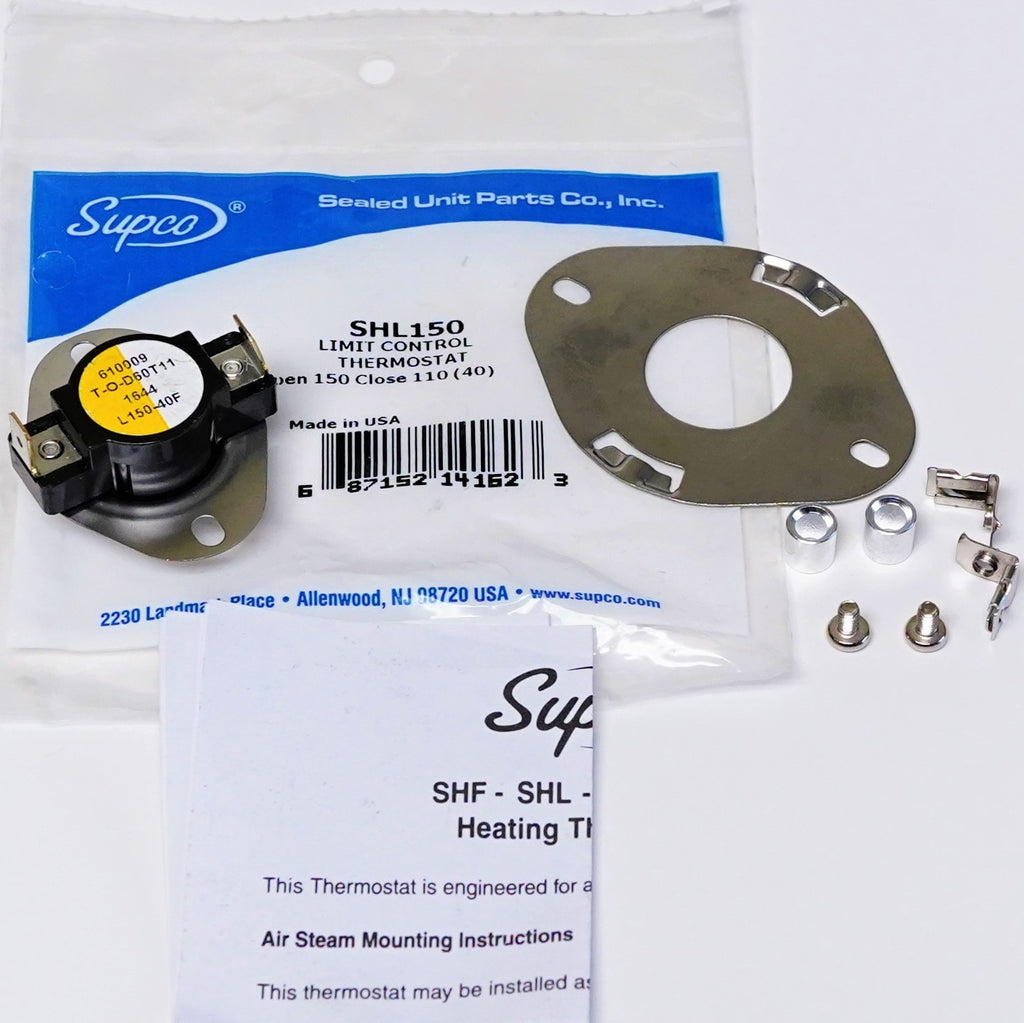 Supco SHL150 Heating Limit Thermostat Thermodisc With Flange Plate Adapter