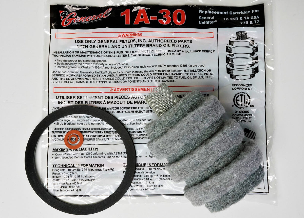 1A-30 10 Micron Fuel Oil Filter Wool Felt for 1A-25A 77 XF-25 8055 F-300 A-77