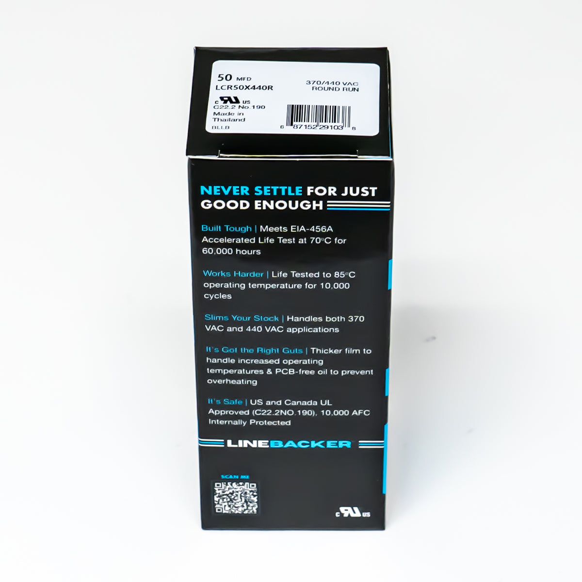 Supco Capacitor Round Run 50 uf mfd 370/440 Volts for HVAC Motors