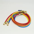 Yellow Jacket 29985 1/4" PLUS II 60" Charging Hoses with Ball Valve RYB Pack