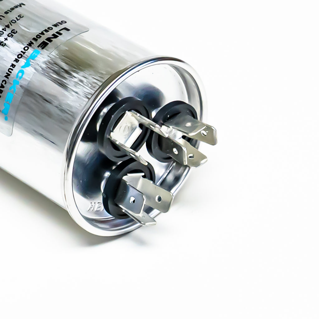 Supco Capacitor Round Dual Run 35 + 3 uf mfd 370/440 Volts for HVAC Motors