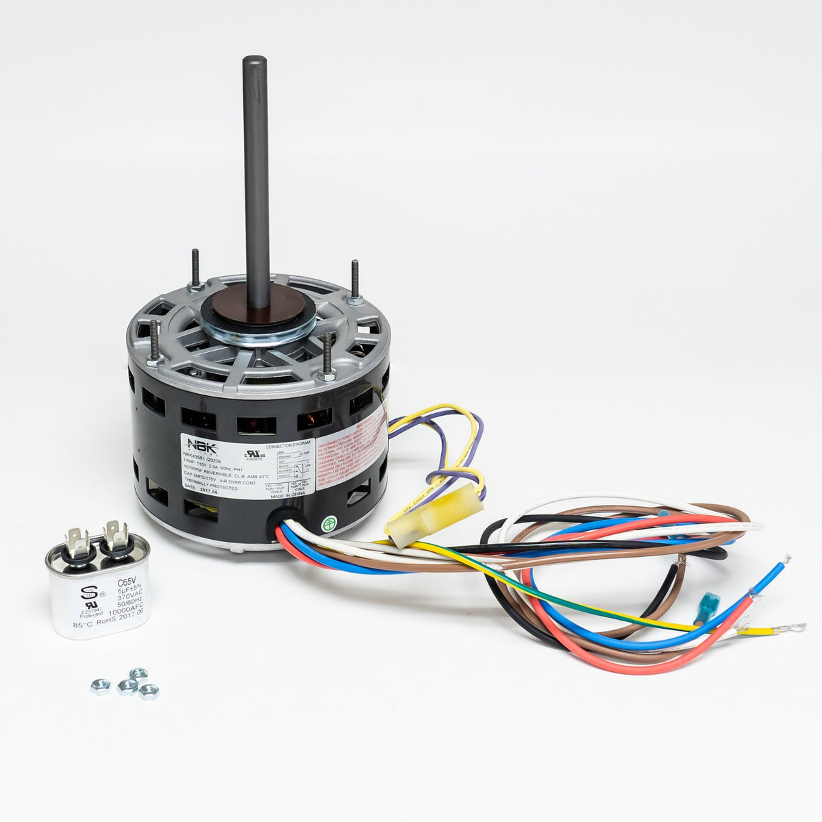 Direct Drive Blower Motor 1/6 Hp 115 Volts 1075 RPM 3 Speed Furnace Air Handler