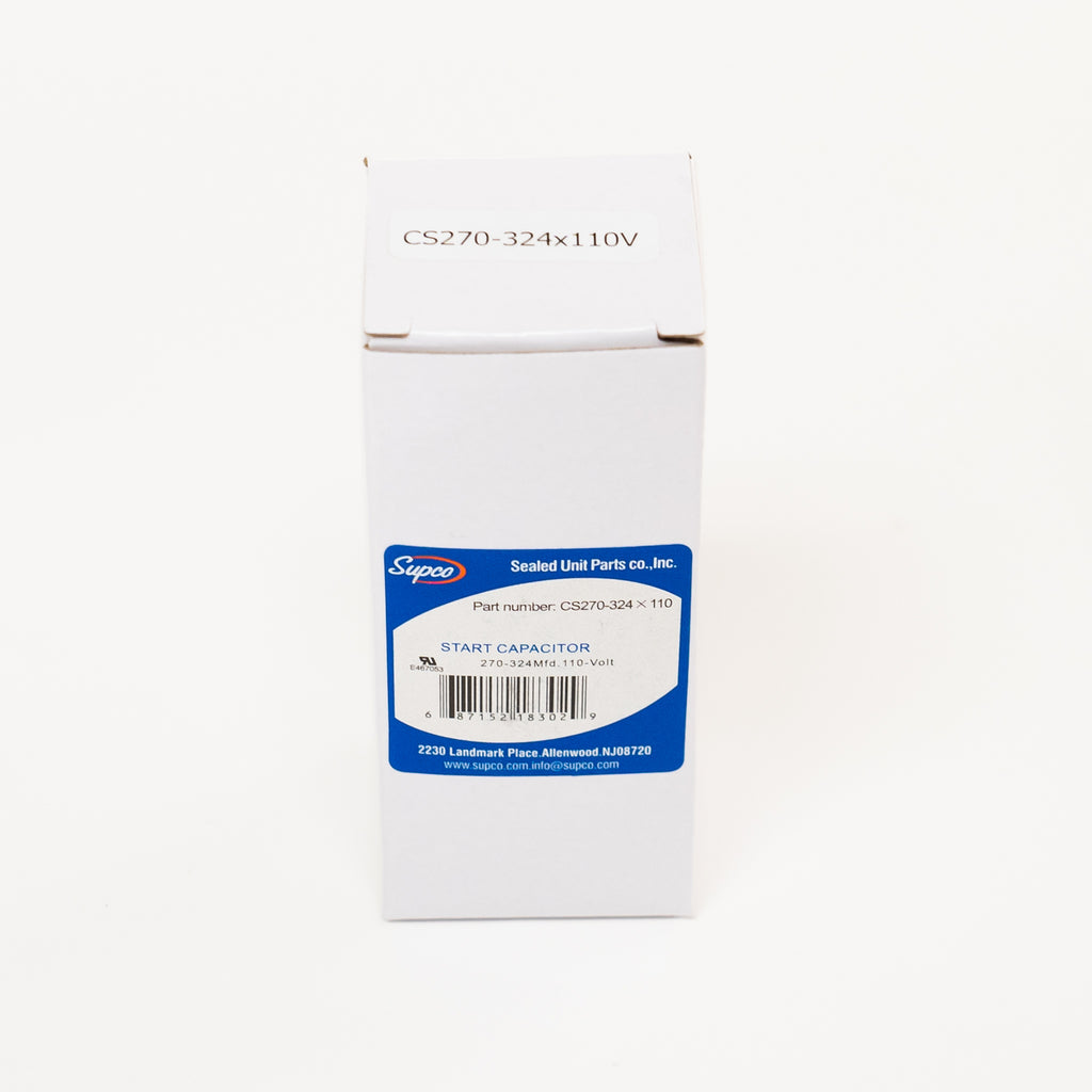 Supco Motor Start Capacitor 270-324 MFD UF / 110 VAC