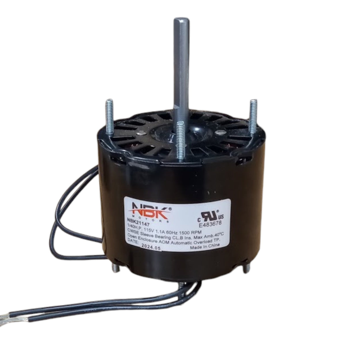 Fan Motor 3.3" Dia.1/40 HP 1500 RPM 115 Volts CW Rotation Replaces Fasco D126
