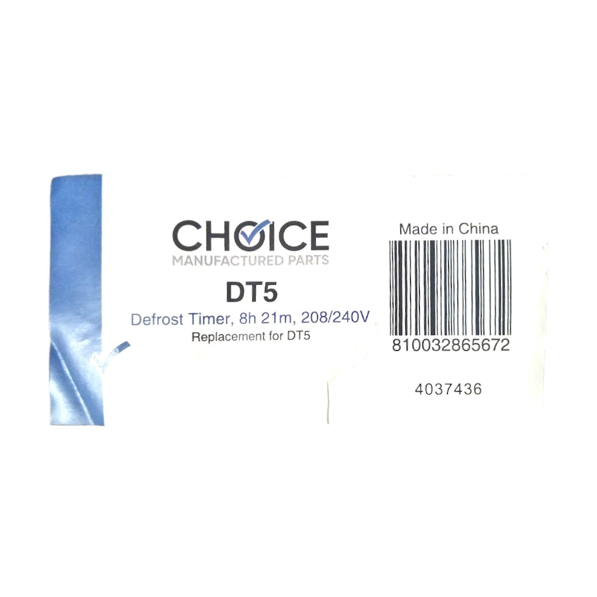 Choice DT5 Refrigerator Defrost Timer for Frigidaire Electrolux 218724501