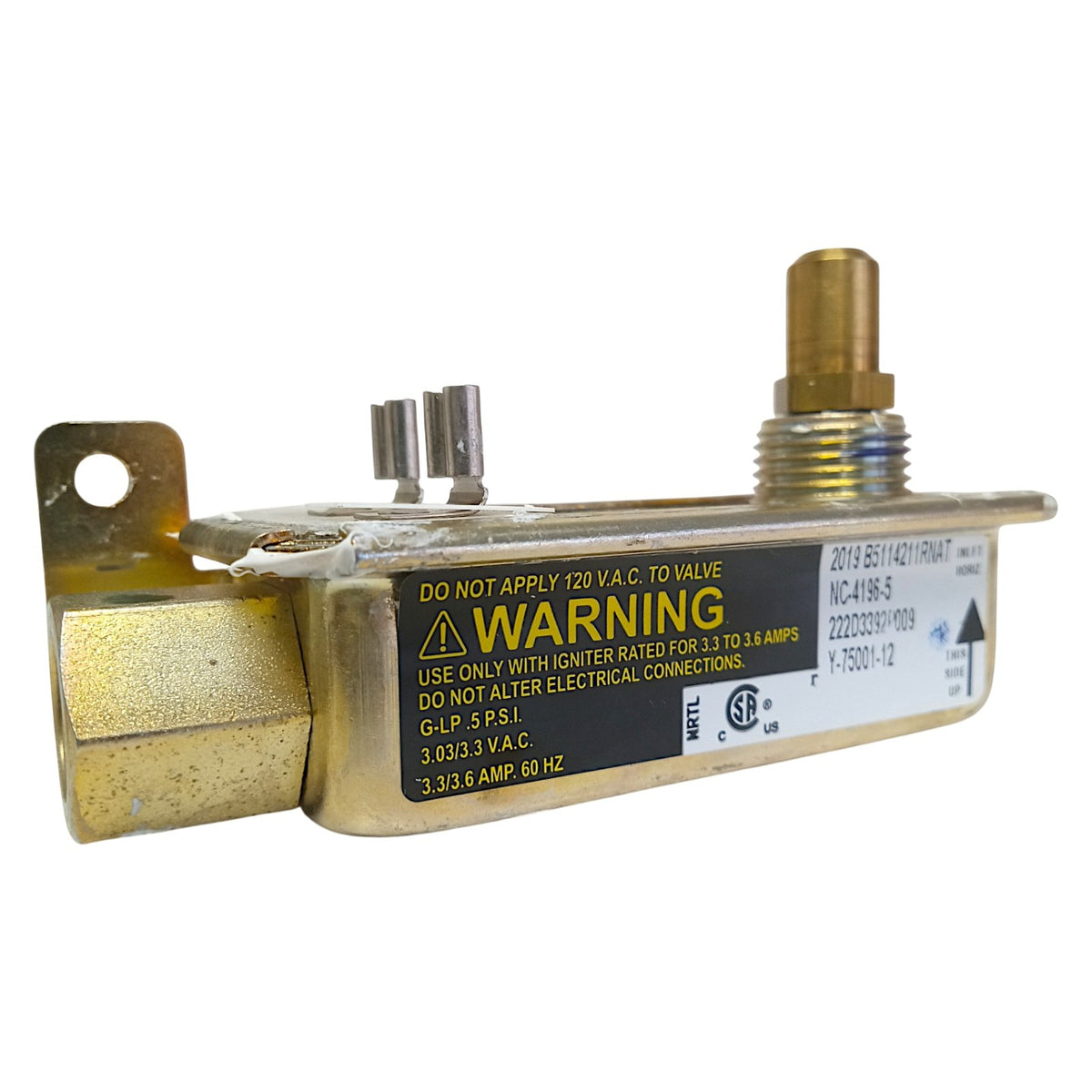 Robertshaw Y-75001-12 Stove Oven Gas Safety 222D3392P009 valve for GE WB21X20806
