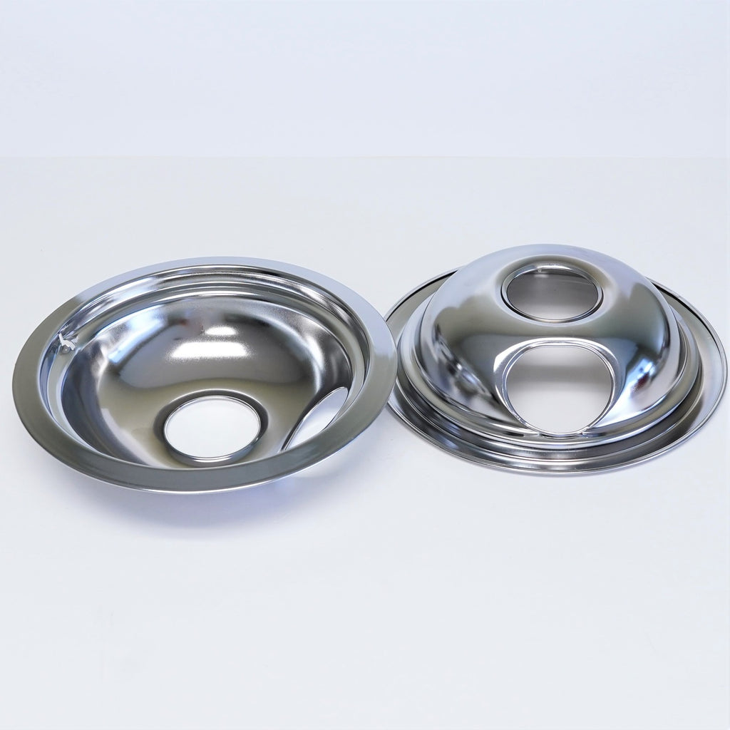 WB224 for GE Range Burner Bibs Bowls Chrome PKG 2 of WB31M15 2 of WB31M16