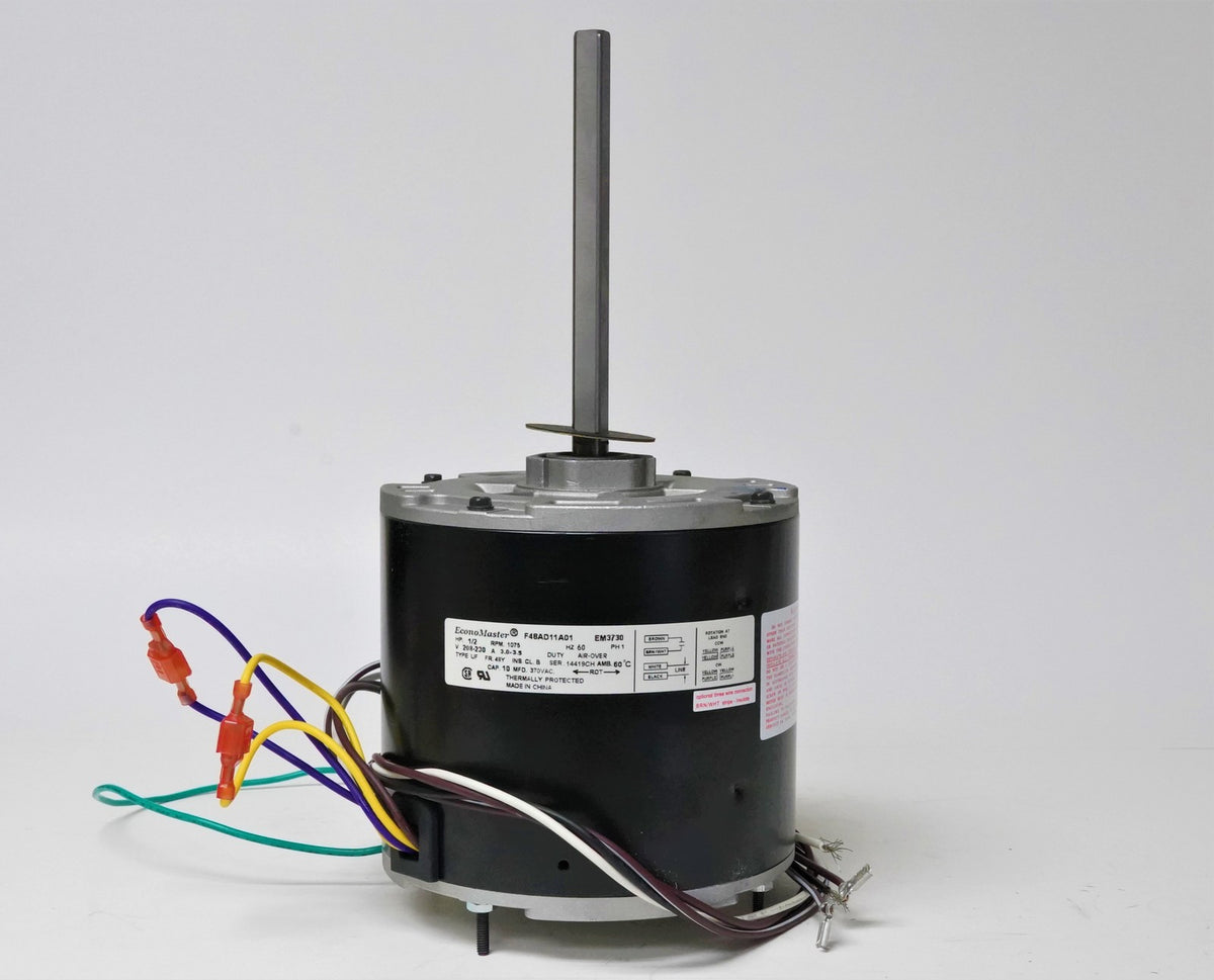 A/C Condenser Fan Motor 1/2 HP 1075 RPM Replacement for Fasco D7907 w/ Capacitor