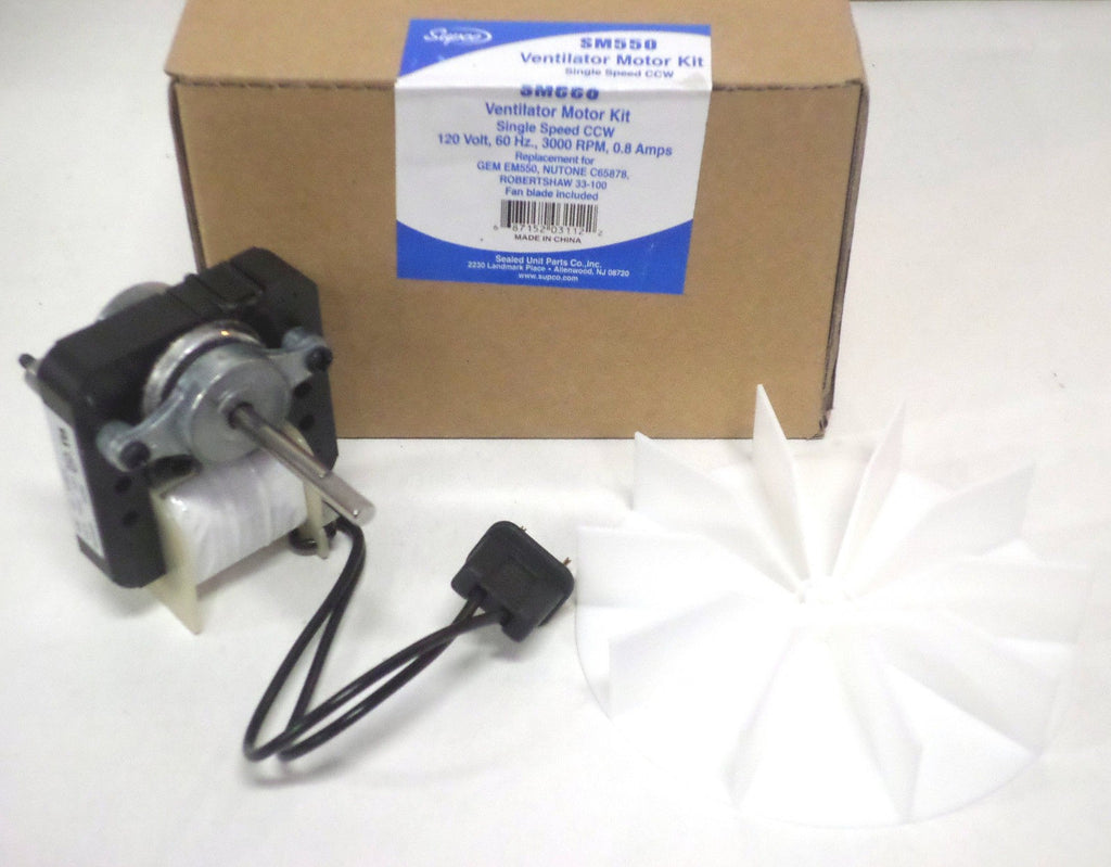 65100 Universal Bathroom Vent Fan Ventilator Motor 50cfm for SM550 C65878 VFM100