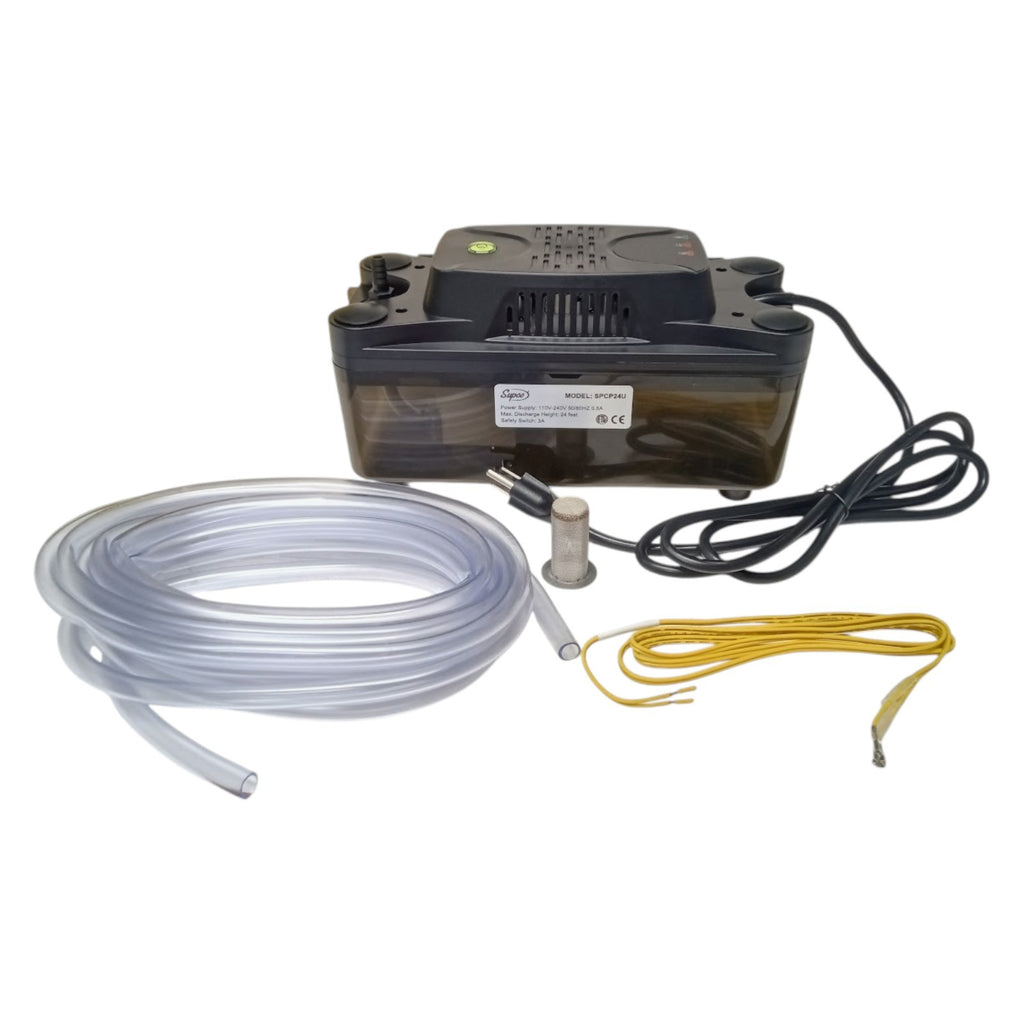 Supco SPCP24U Dual Voltage Condensate Tank Pump 110V-240V 24ft Lift