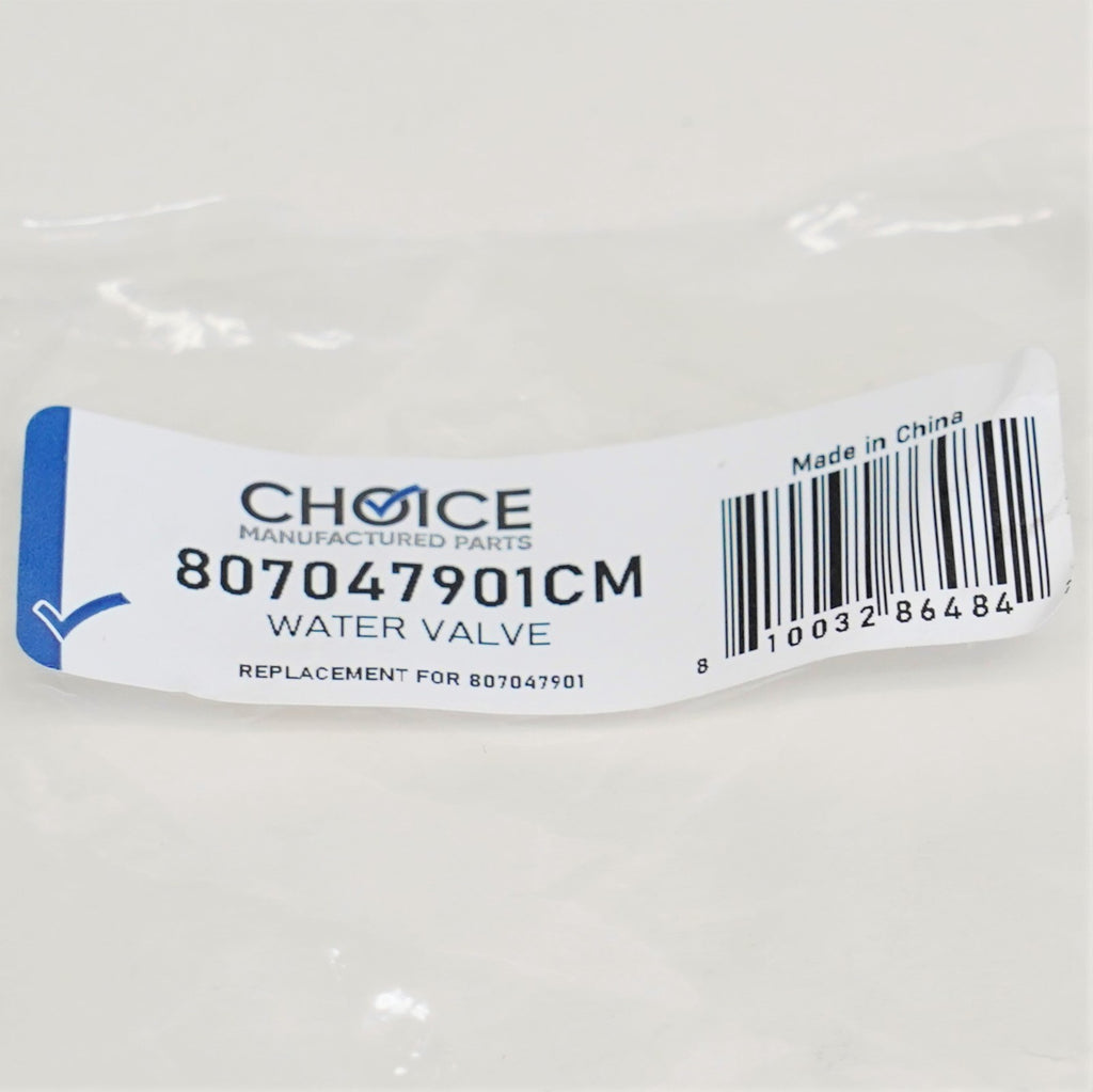 Choice Parts 807047901 for Electrolux Frigidaire Dishwasher Water Valve