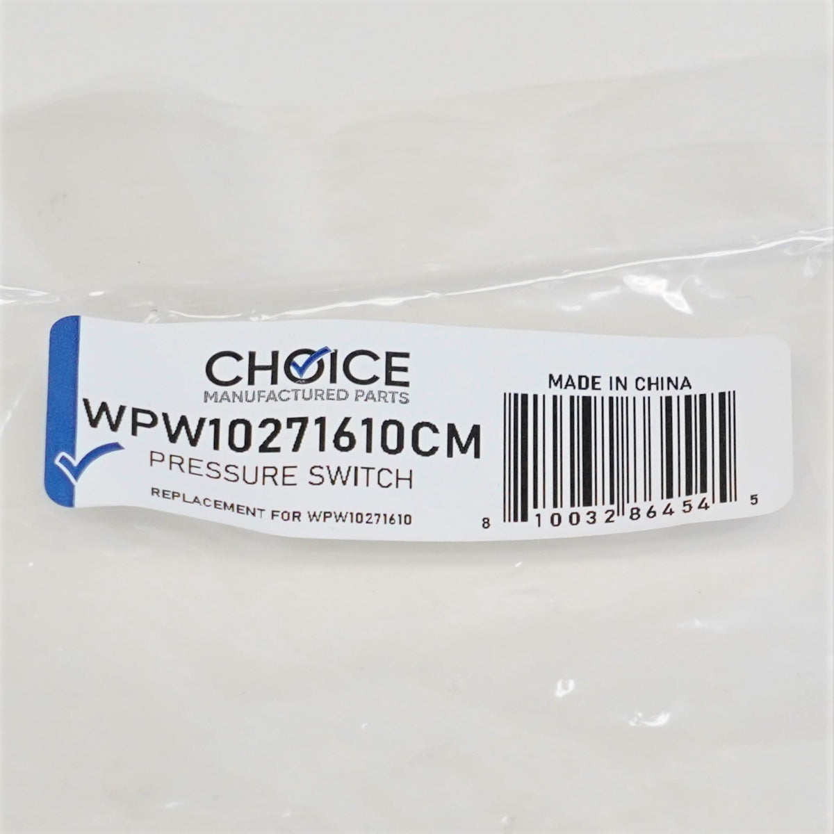Choice Parts WPW10271610 for Whirlpool Washing Machine Water Pressure Switch