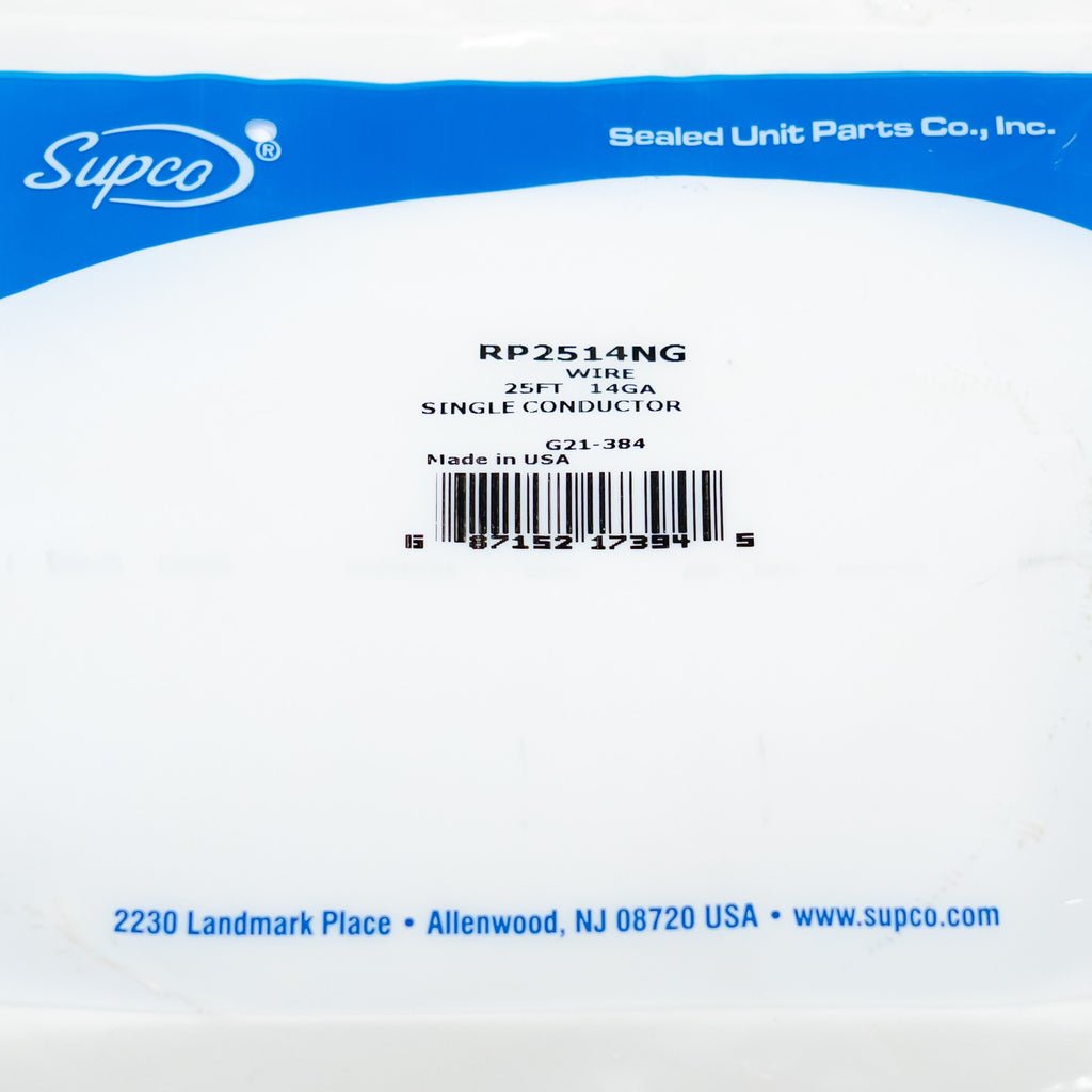 Supco RP2514NG Range Oven Stove Wire 25' 14 Gauge Single Strand High Temperature