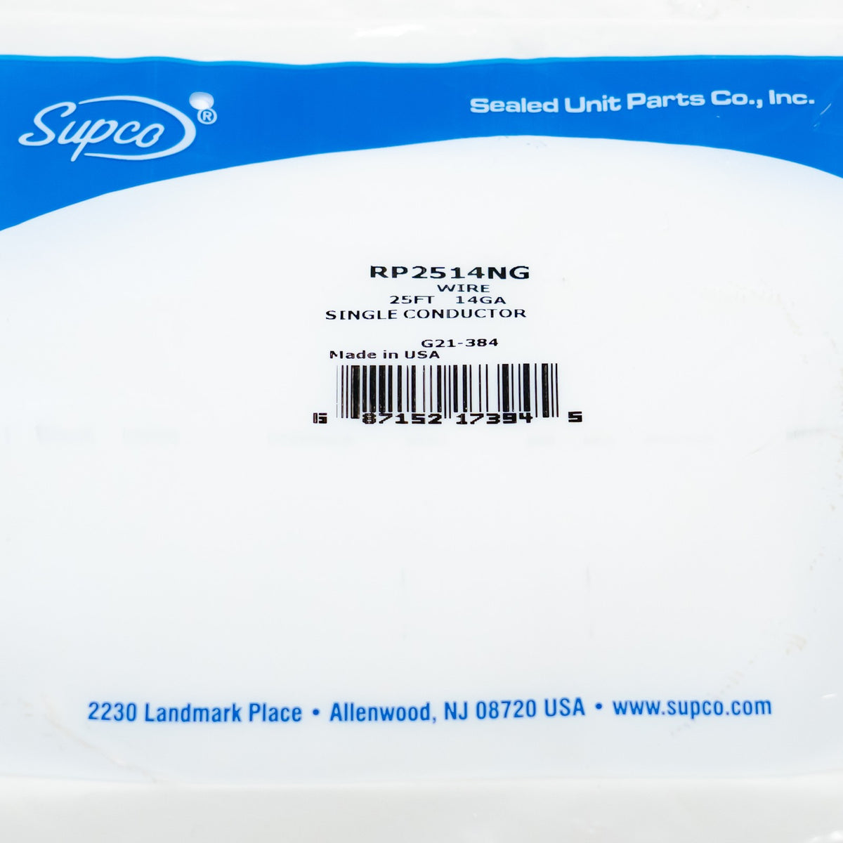 Supco RP2514NG Range Oven Stove Wire 25' 14 Gauge Single Strand High Temperature