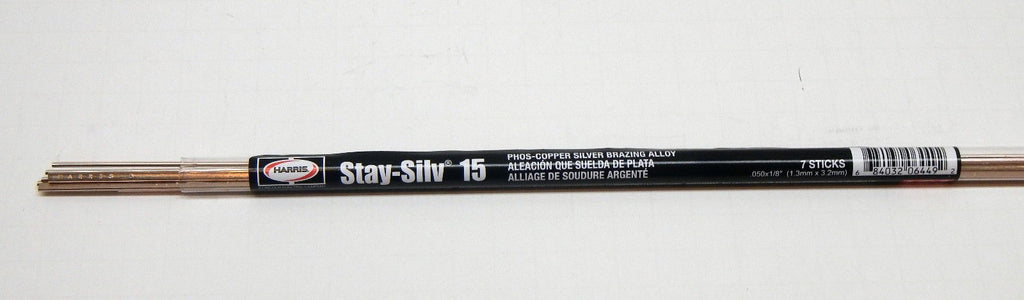 Harris Stay-Silv 15 Phos-Copper 1/8" Brazing Alloy 15% Silver 7 Sticks 1520FMPOP