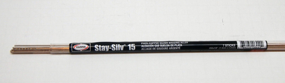 Harris Stay-Silv 15 Phos-Copper 1/8" Brazing Alloy 15% Silver 7 Sticks 1520FMPOP