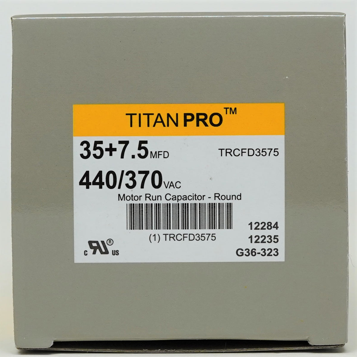 TitanPro TRCFD3575 HVAC Round Motor Run Capacitor. 35/7.5 MFD/UF 440/370 Volts