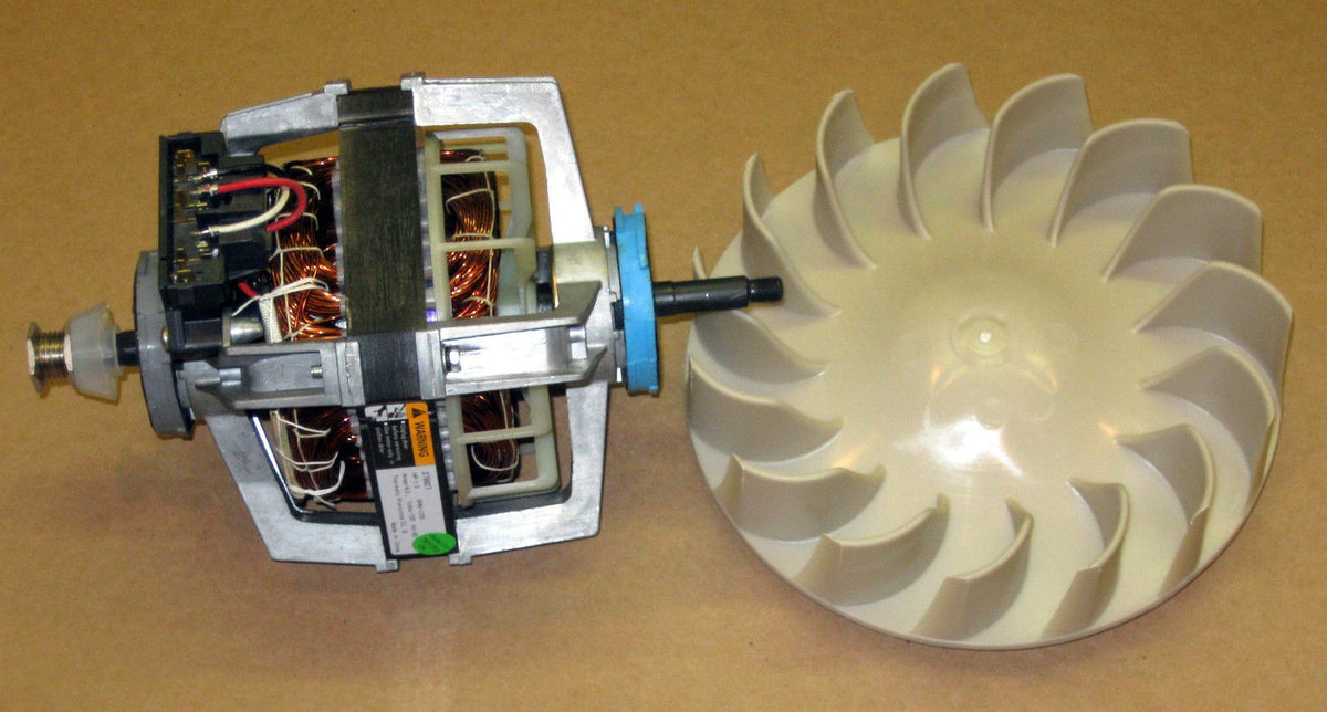 COMBO2 Dryer Motor 279827 Blower Wheel 694089 for Whirlpool Kenmore Roper Estate