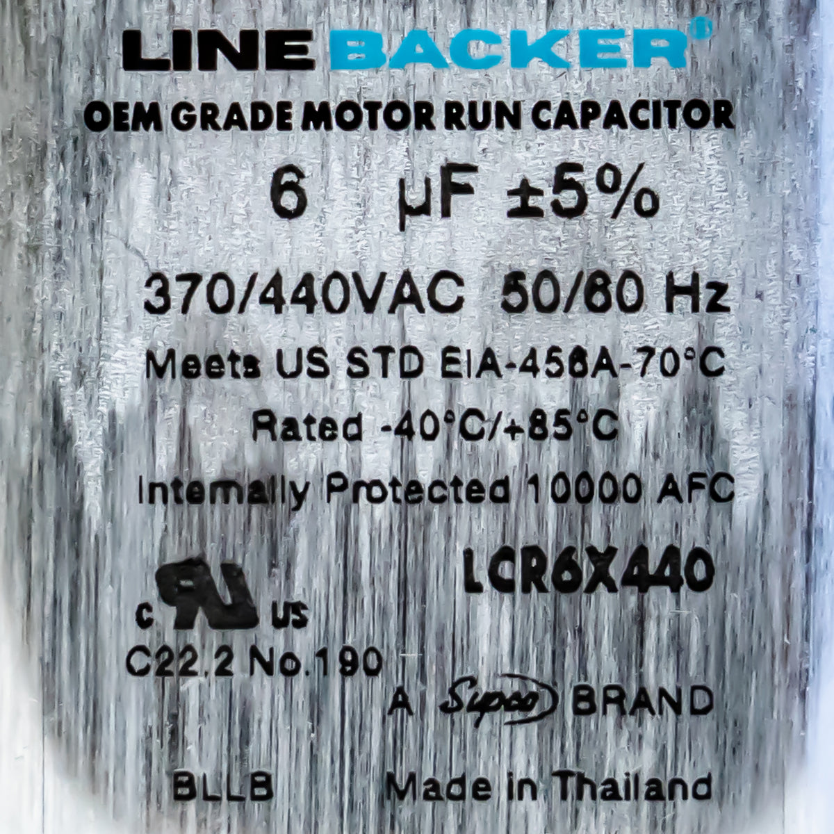 Supco Capacitor Oval Run 6 uf mfd 370/440 Volts for HVAC Motors