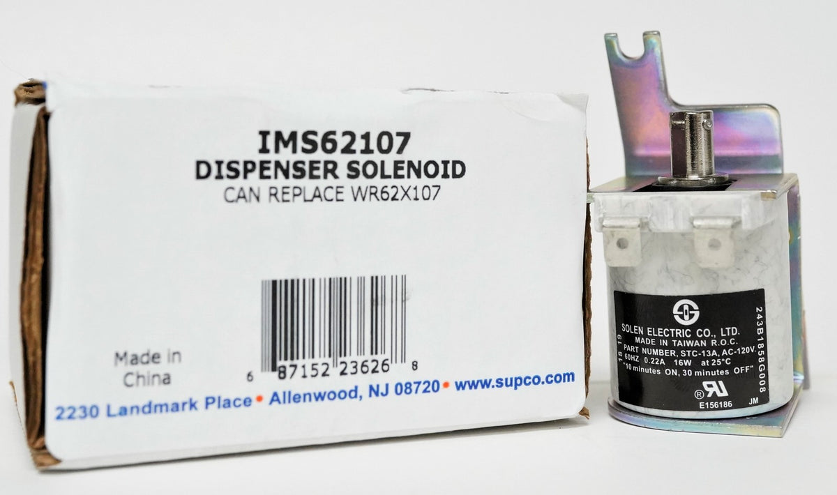 IMS62107 for WR62X107 GE Refrigerator Dispenser Solenoid Coil PS304961 AP207198