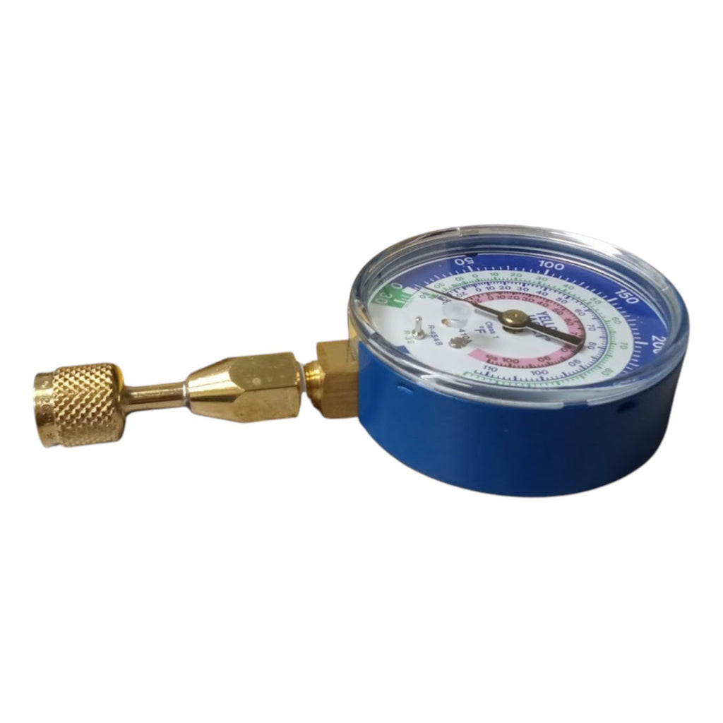 Yellow Jacket 40352 Compound Blue Test Gauge R-32/454B/410A with Quick Coupler
