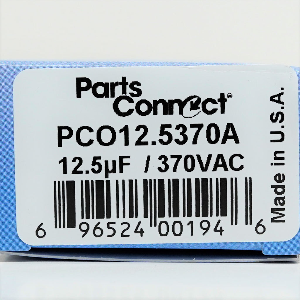 USA Run Capacitor 12.5 mfd (uf) 370 Volt Oval American Made PartsConnect
