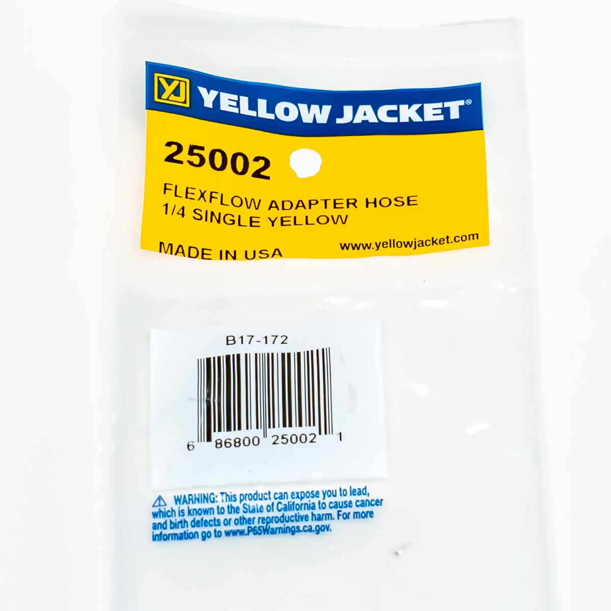 Yellow Jacket 25980 Single Yellow Ball Valve Hose 9" Extension for Charging Hose