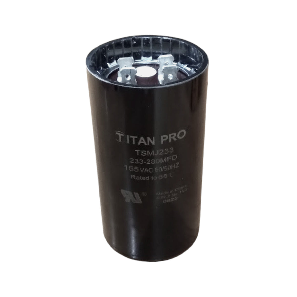 Titan Pro TSMJ233 Motor Start Capacitor 233-280 MFD UF / 165 VAC