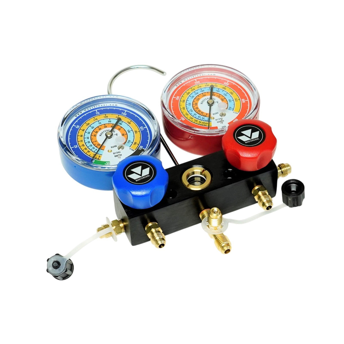 Aluminum Charging Manifold with 24" Hoses R600a R290 R134a HVAC Refrigeration