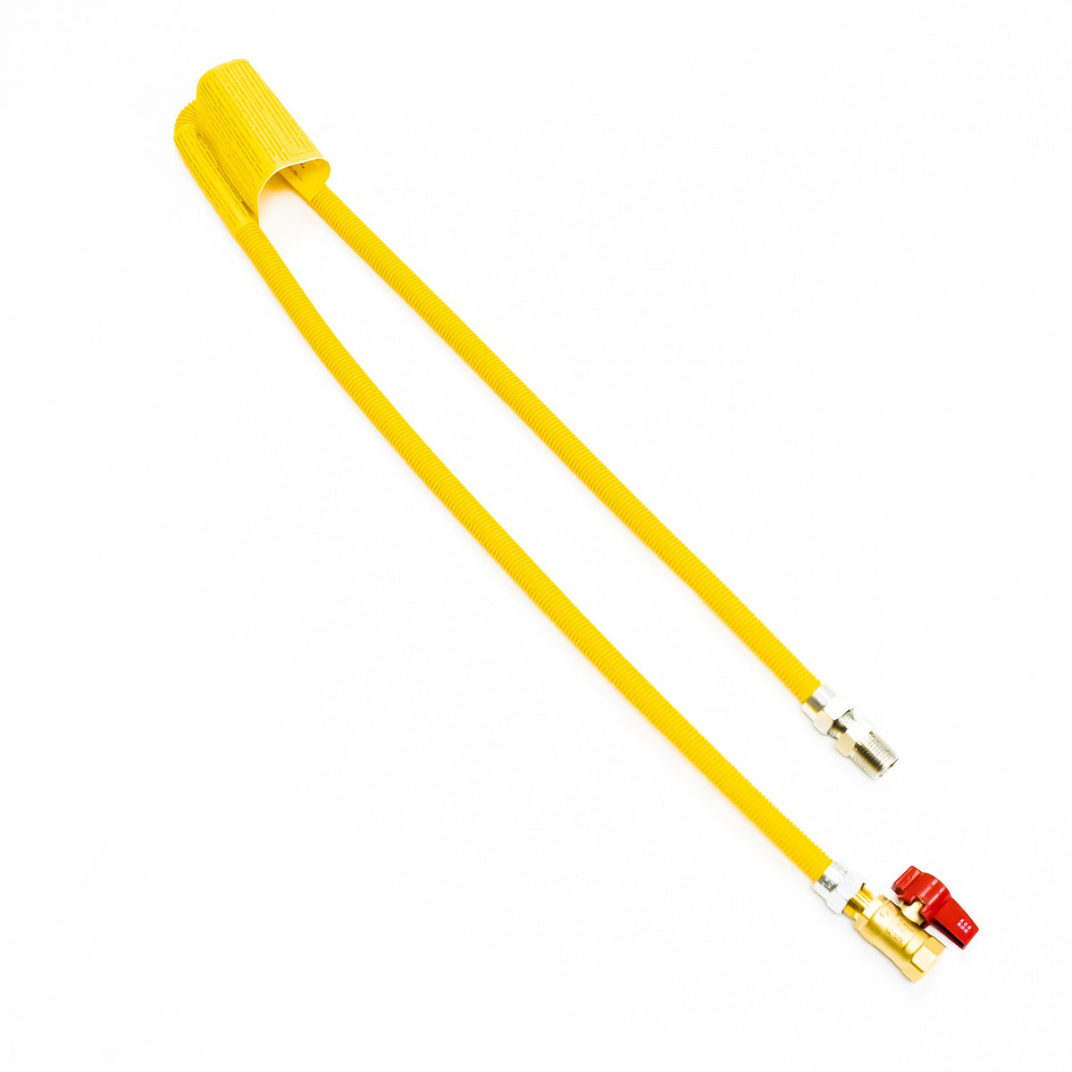 Furnace Gas Connector 1/2" OD x 48" Long Fitting 1/2” MIP x 1/2” FIP Ball Valve