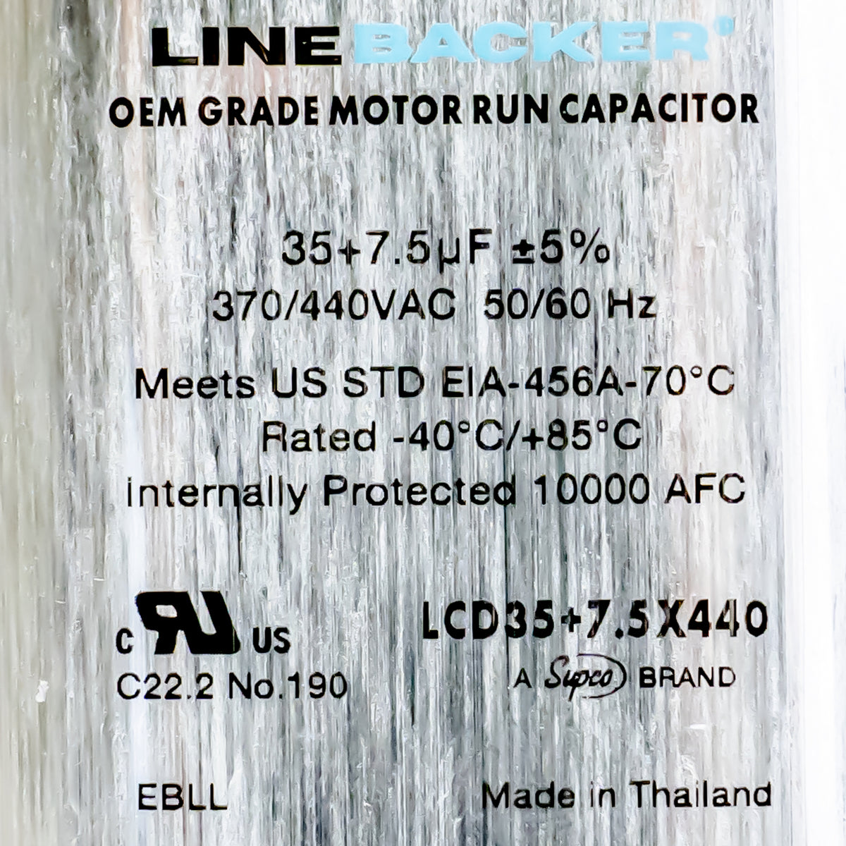 Supco Capacitor Oval Dual Run 35 + 7.5 uf mfd 370/440 Volts for HVAC Motors
