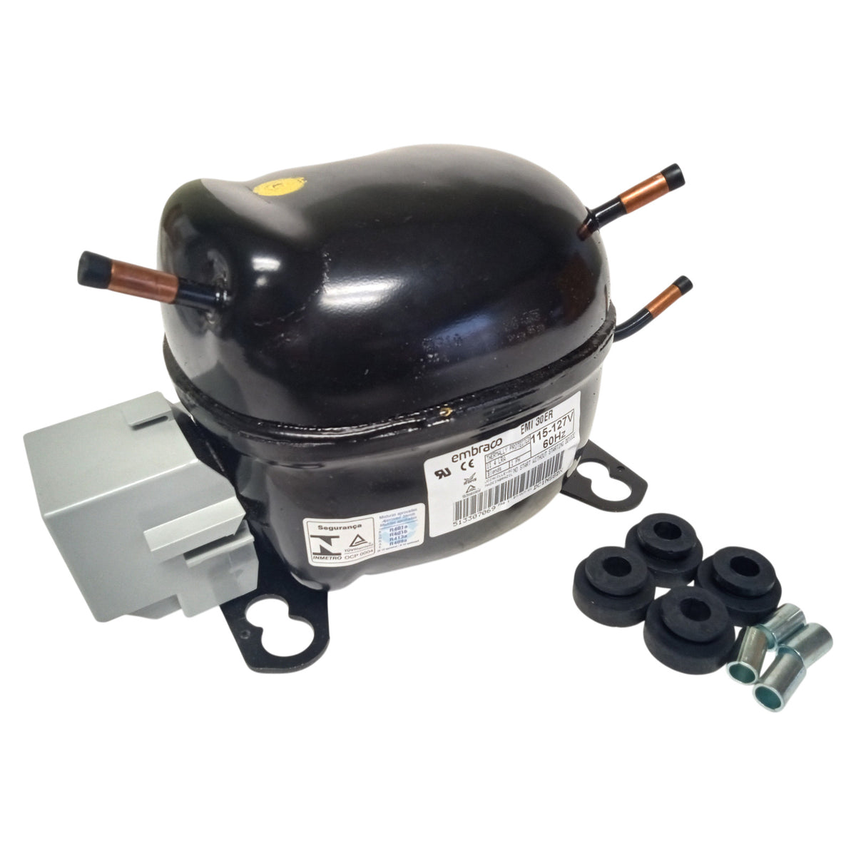 Embraco EMI30ER Compressor 1/10HP R12 350 BTU LBP 115V