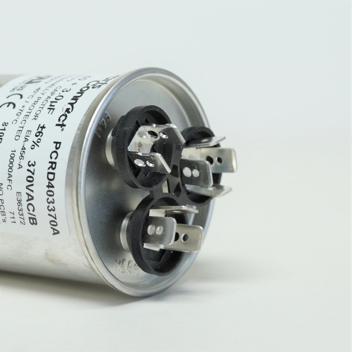 USA Run Capacitor 40 + 3 mfd (uf) 370 Volt Dual Round American Made