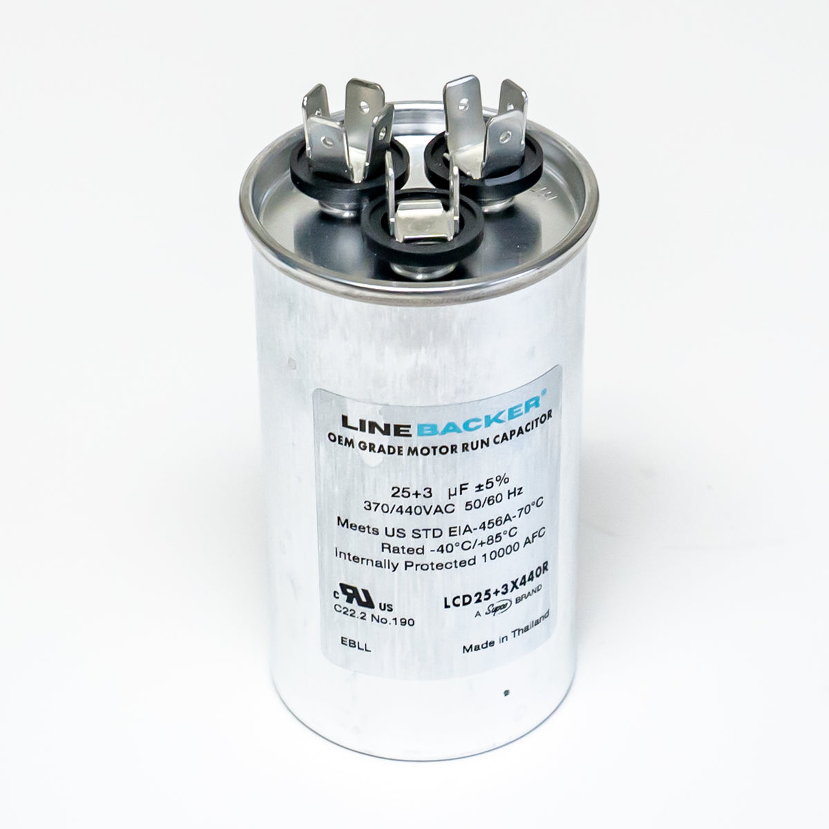 Supco Capacitor Oval Dual Run 25 + 3 uf mfd 370/440 Volts for HVAC Motors