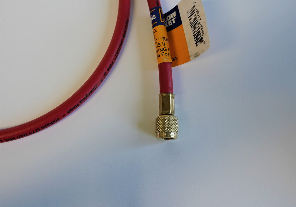 Yellow Jacket 21660 HAV-60 Red HVAC Charging Hose 60" Suitable for R410A