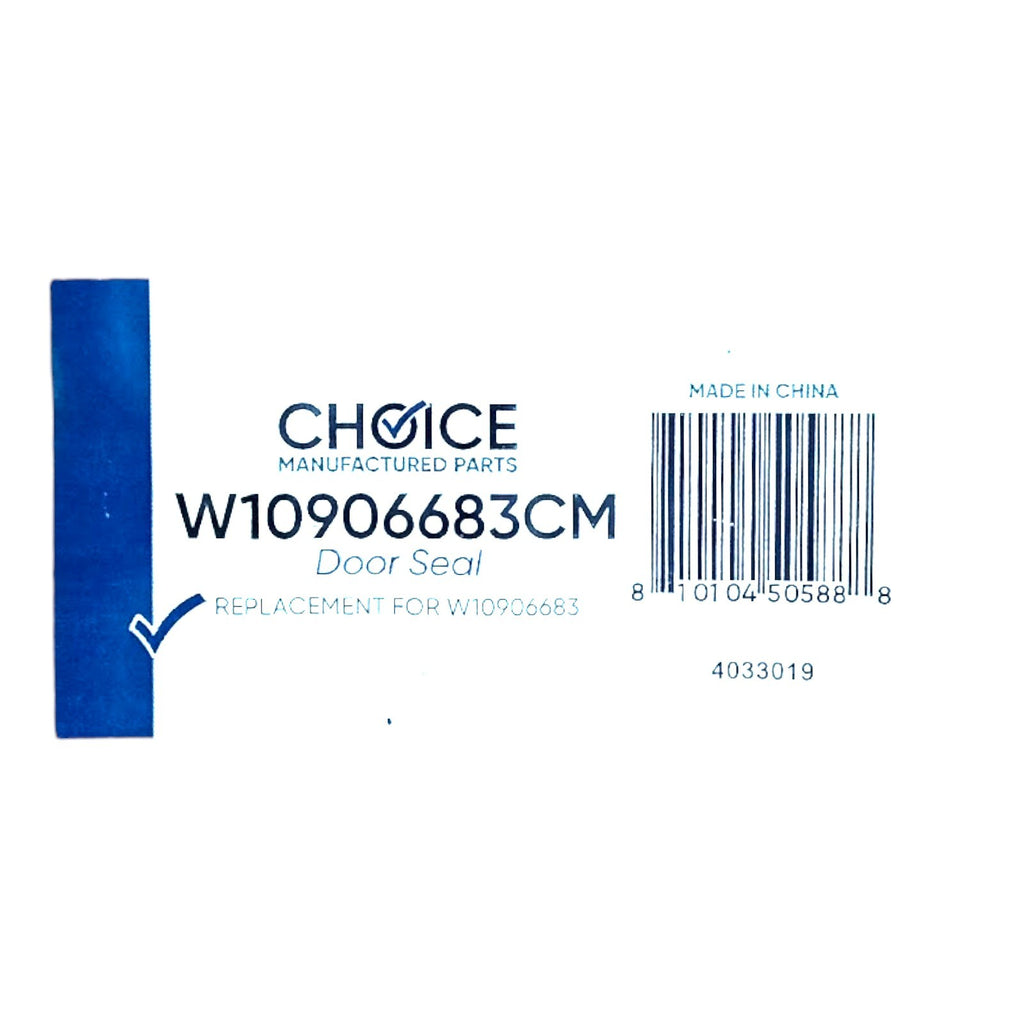 Choice Manufactured Part W10906683 Dryer Door Seal for Whirlpool with Adhesive