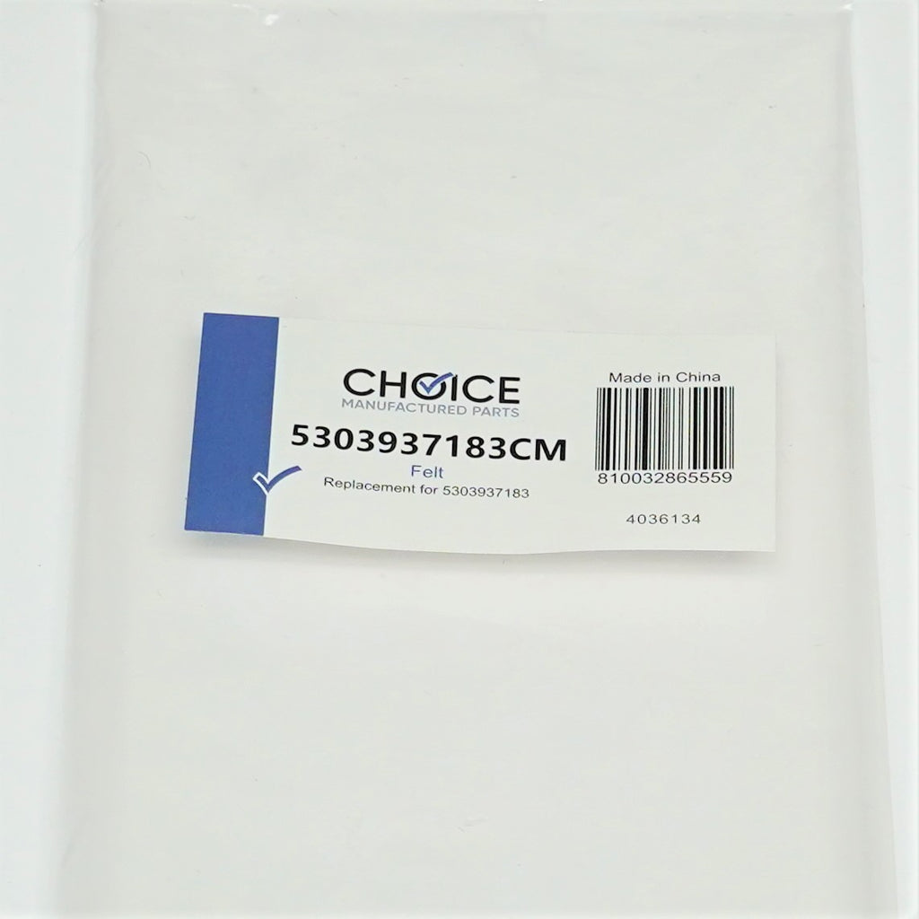 Choice 5303937183 for Electrolux Frigidaire Dryer Lower Felt Seal & Adhesive
