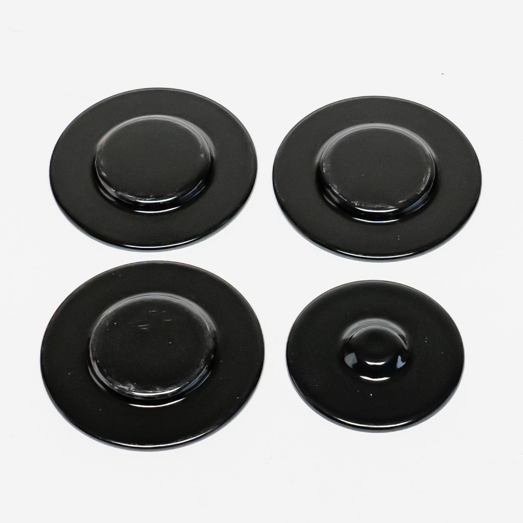Gas Range Burner Cap Black 4 Pack Kit for Whirlpool Maytag WPW10218223