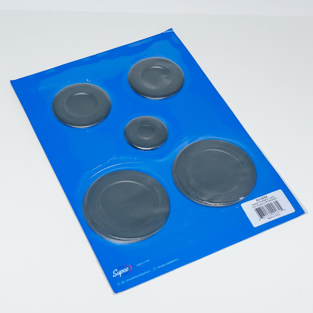 Supco RP2694 Gas Range Cooktop Burner Cap Set of 5 for Whirlpool W10832694