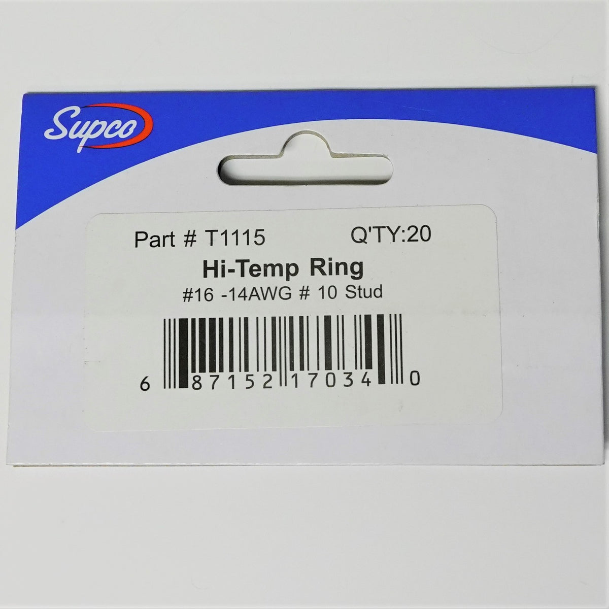 Choice T1115 High Temperature Rings Pack of 20 for 16-14 Wire #10 Stud