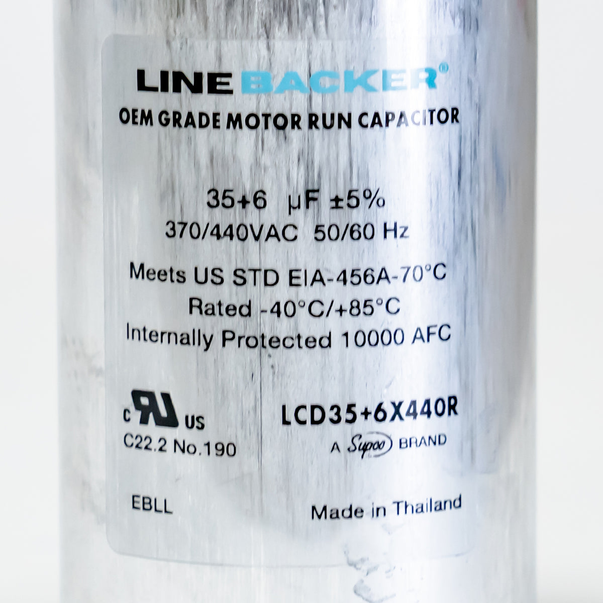 Supco Capacitor Round Dual Run 35 + 6 uf mfd 370/440 Volts for HVAC Motors