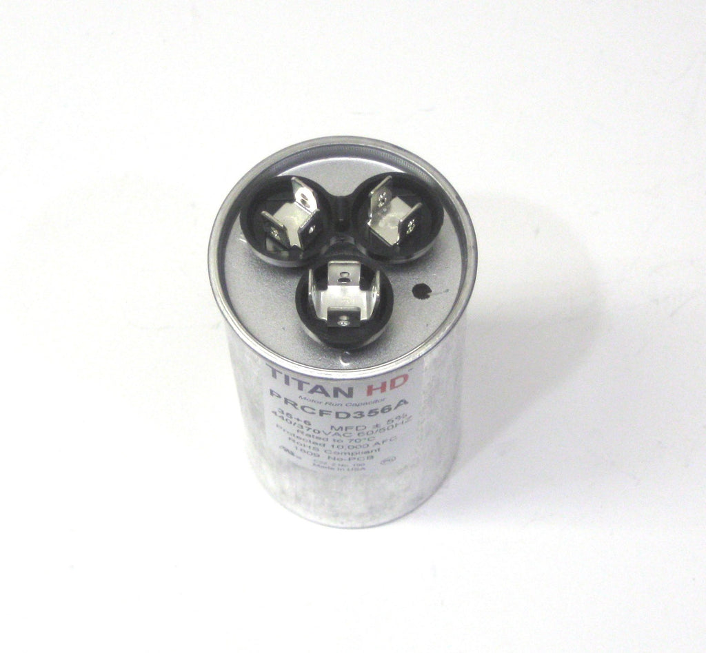 TitanHD PRCFD356A American-Made HVAC Round Run Dual Capacitor 35/6 MFD 440 Volts