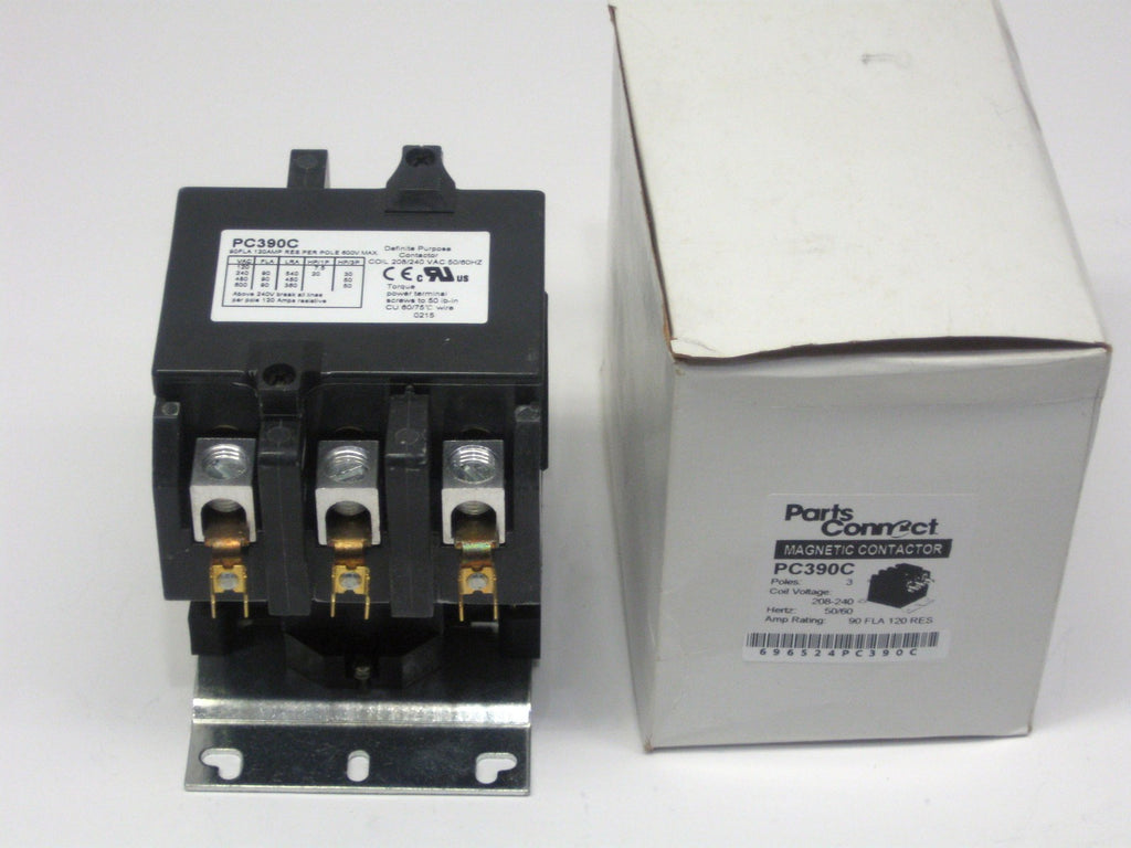 Contactor Three (3) Pole 90 Amp 240 Volts Air Conditioning PC390C