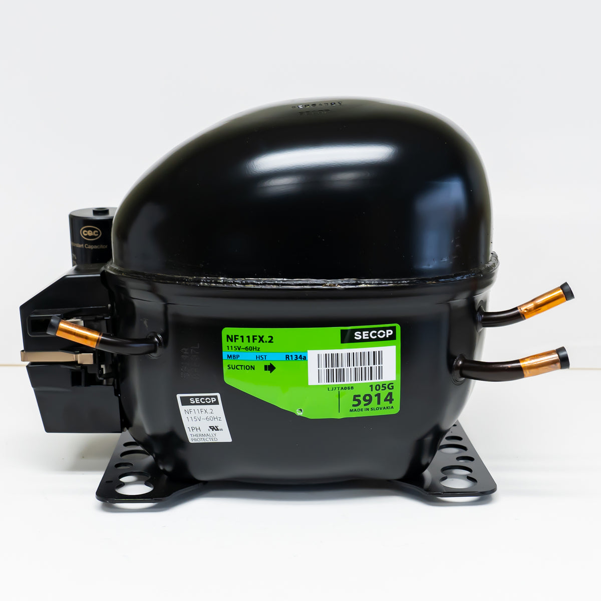 Secop NF11FX-2 R134a Hermetic Refrigeration Compressor 1250 BTU LBP 4840 BTU