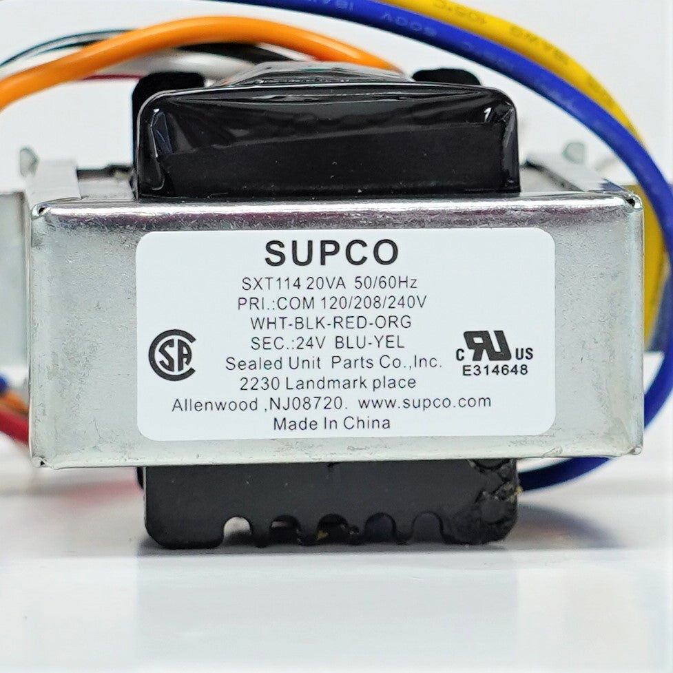 Supco SXT114 20VA HVAC Transformer 120/208/240 Volts x 24 Volt Foot Mount