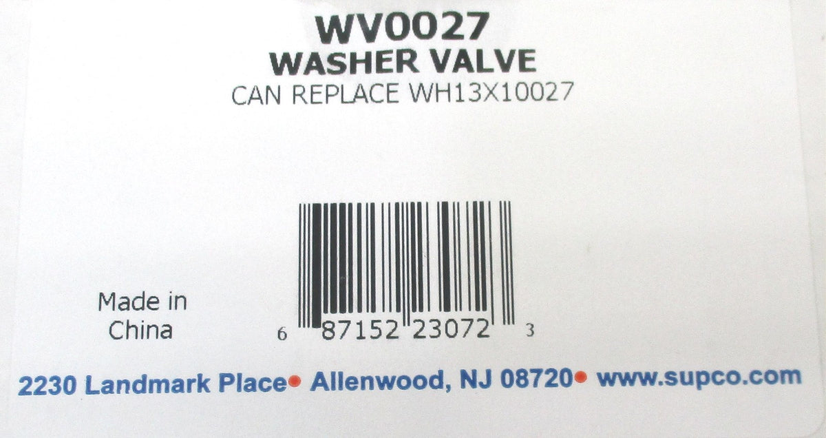 WV0027 Washing Machine Water Valve for GE WH13X10027 AP3995139 PS1482391
