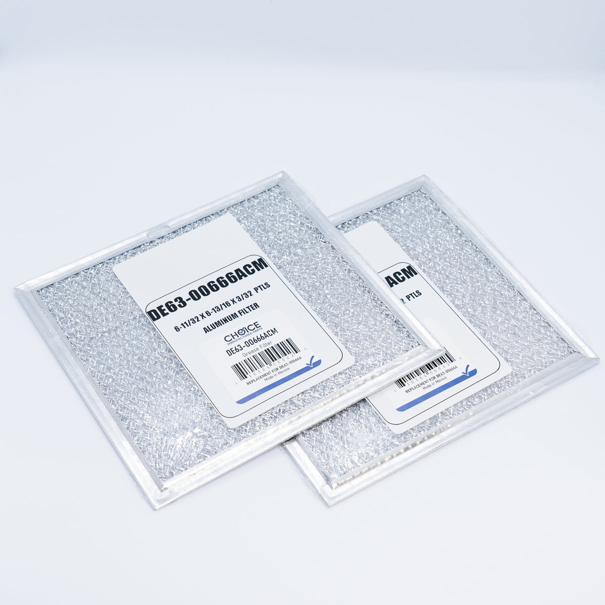 2 Pack of DE63-00666A for Samsung Range Vent Hood Microwave Aluminum Grease