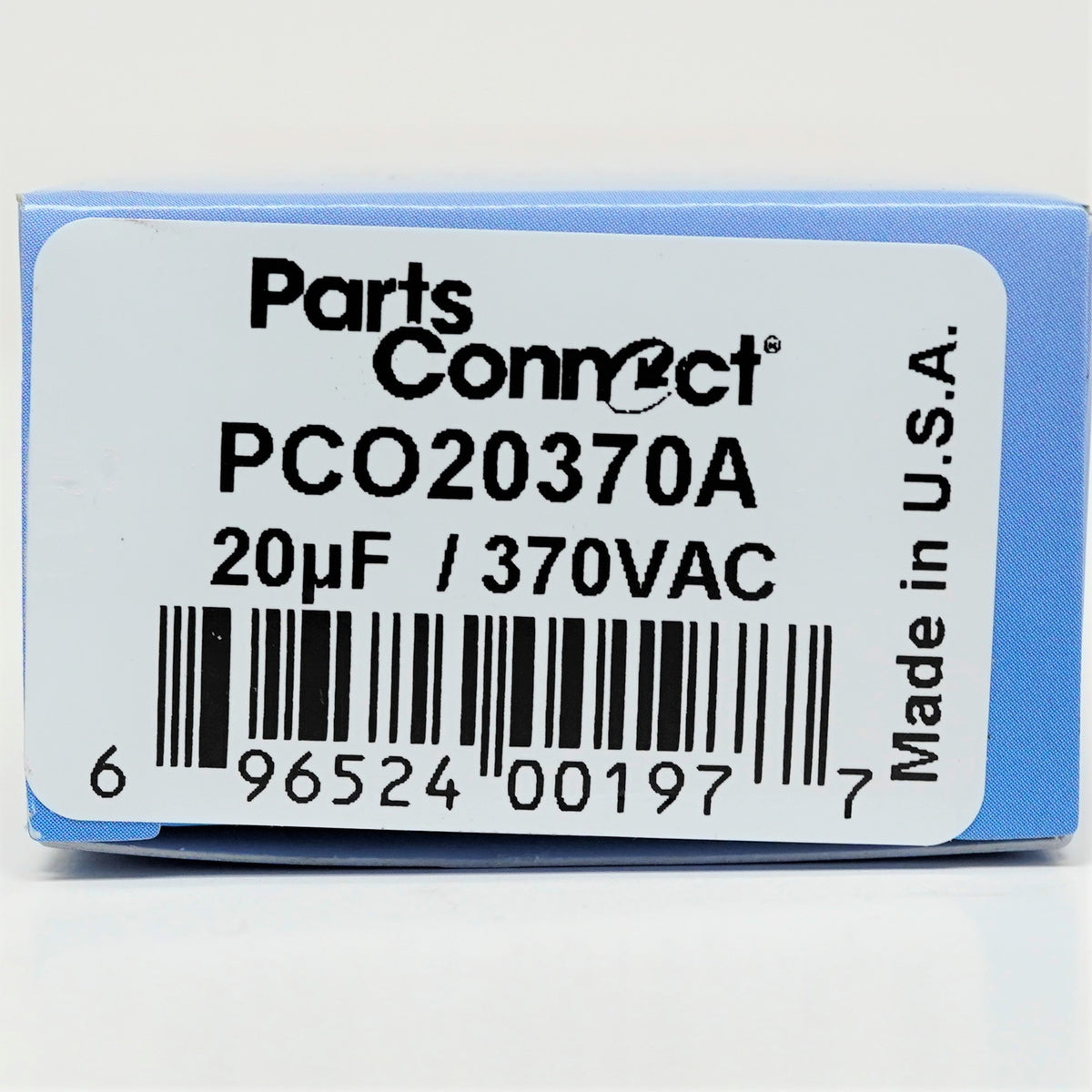 USA Run Capacitor 20 mfd (uf) 370 Volt Oval American Made PartsConnect PCO20370A